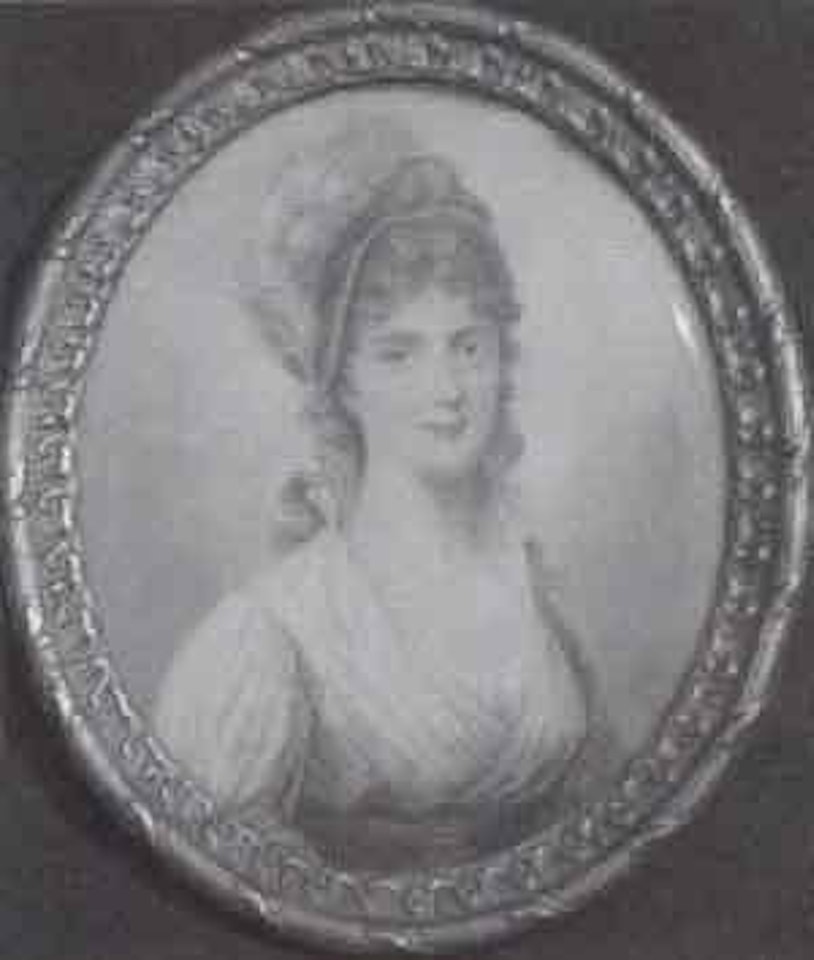 Lady wearing a feathered hat, possibly Lady Jenny Beresford by Richard Cosway