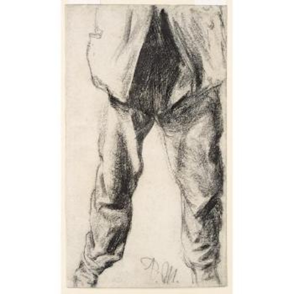 Study of legs and lower torso by Adolph Menzel