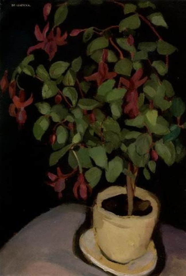 Pot de fuschias by Tamara de Lempicka