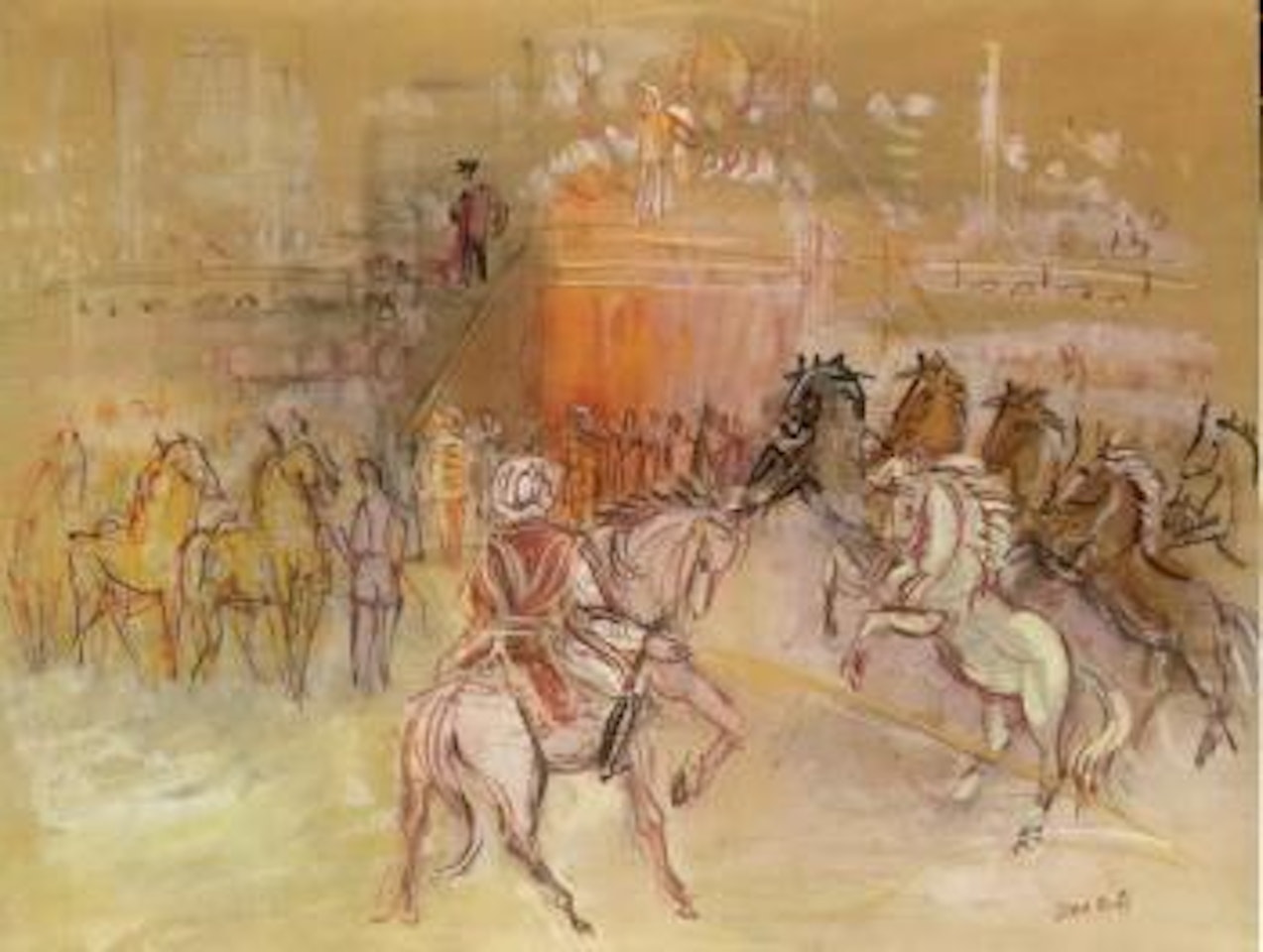 Chevaux en liberte by Jean Dufy