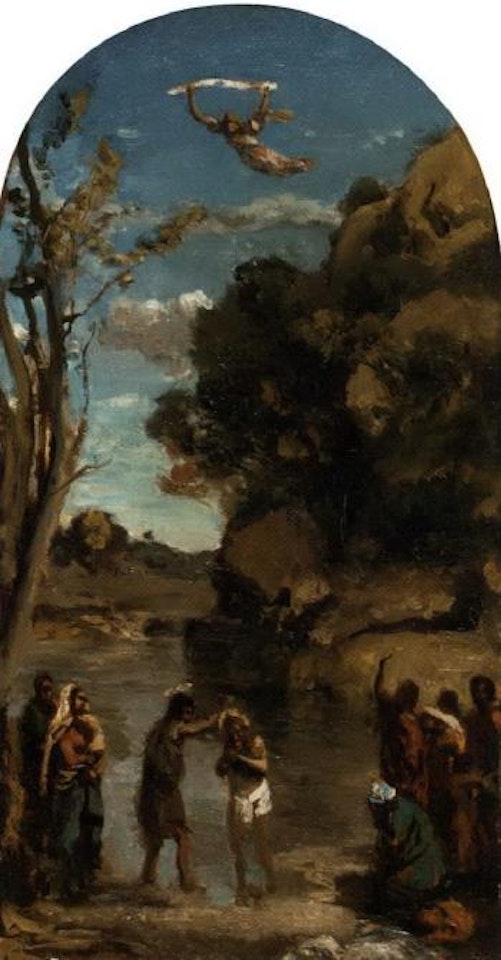 Le bapteme du Christ by Jean Baptiste Camille Corot