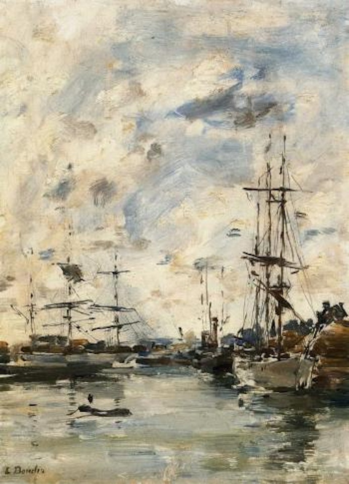 Bassin de Deauville by Eugène Boudin