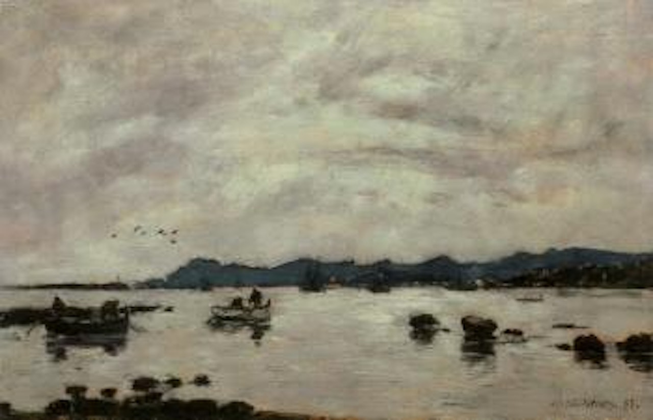 La baie et les montagnes de l'Esterel, Golfe-Juan by Eugène Boudin
