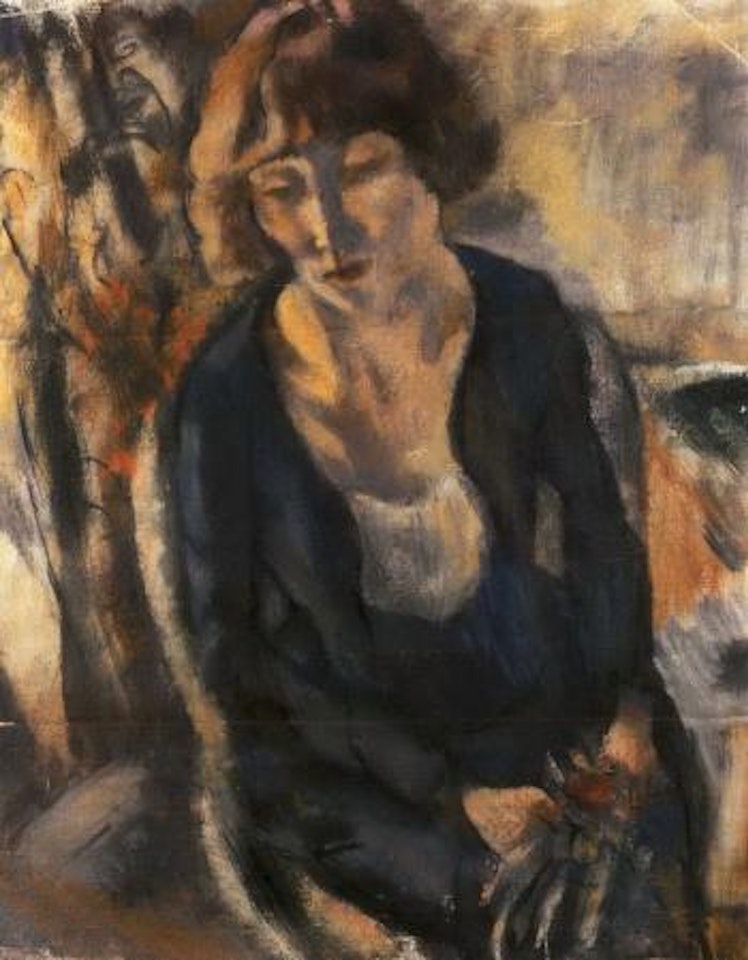 Portrait d'Hermine David. Portrait de jeune fille by Jules Pascin