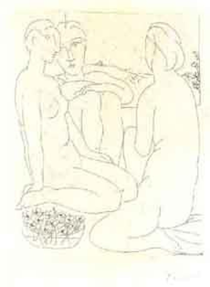 Trois femmes nues pres d'un fenetre by Pablo Picasso