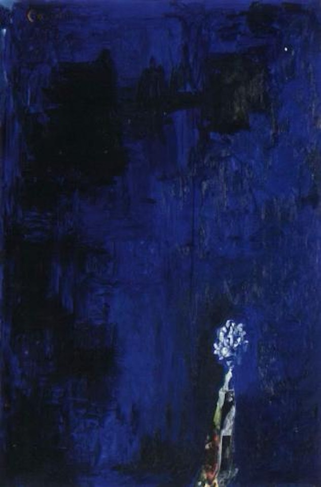 Blue clown by George Condo