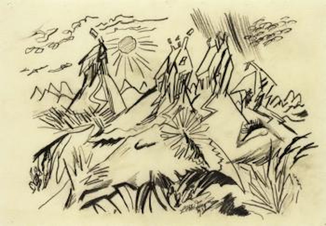 Apokalyptische landschaft - apocalyptic landscape by Ludwig Meidner