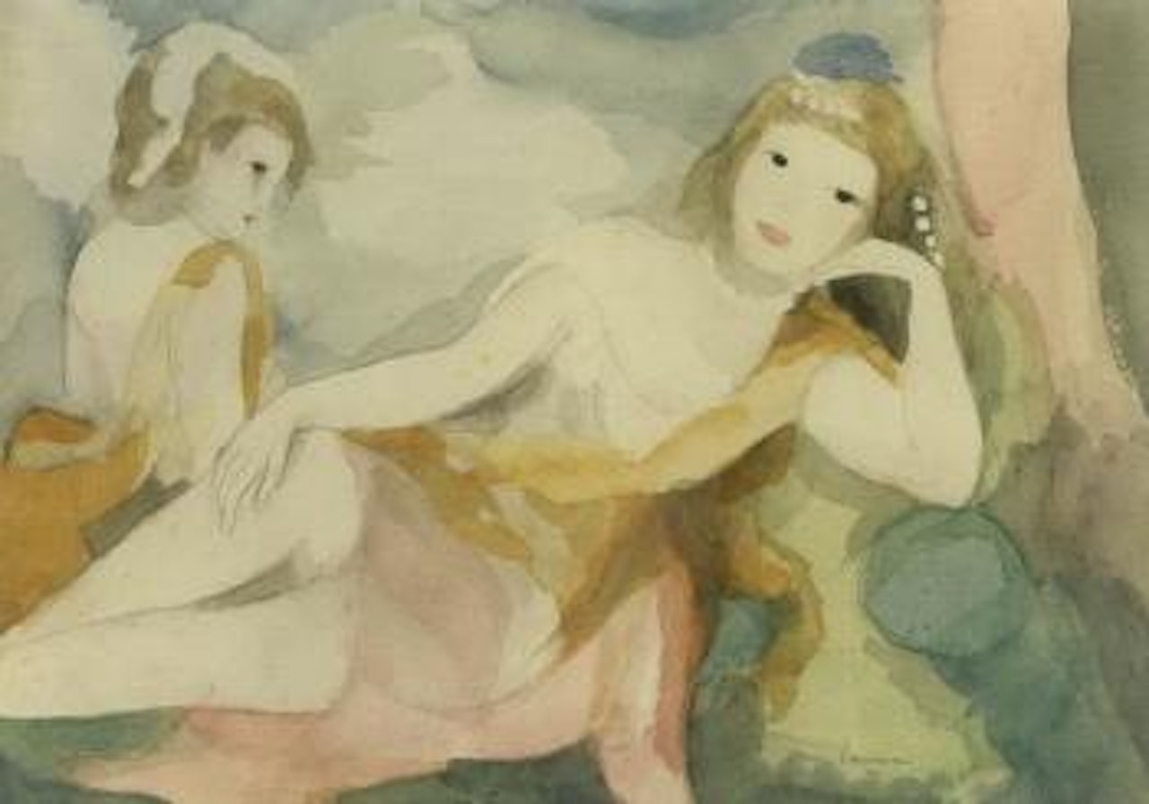 Odalisque aux perles et son amie by Marie Laurencin