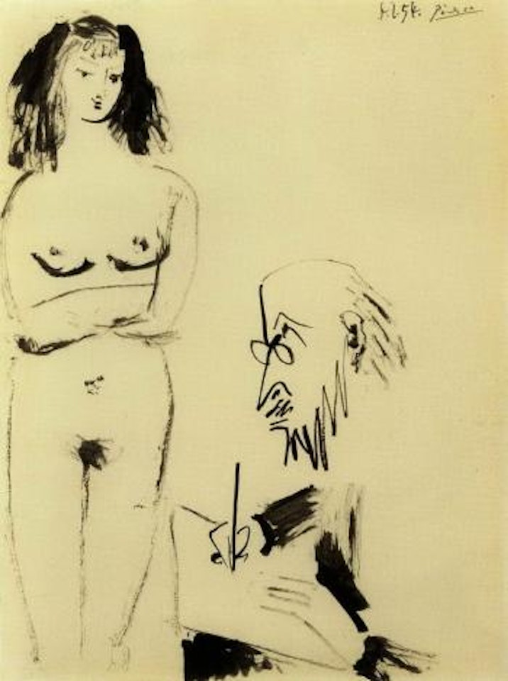 Dessinateur et modele by Pablo Picasso