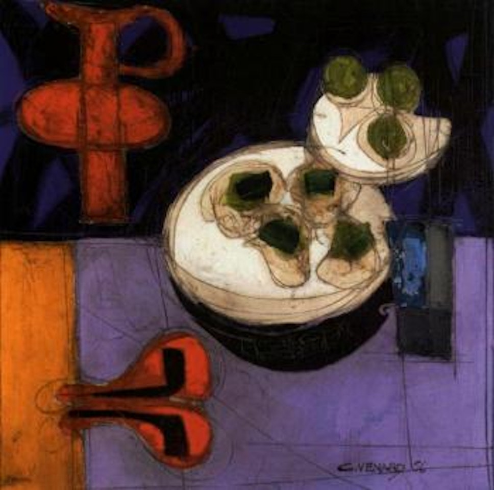 Nature morte avec carafe rouge by Claude Venard