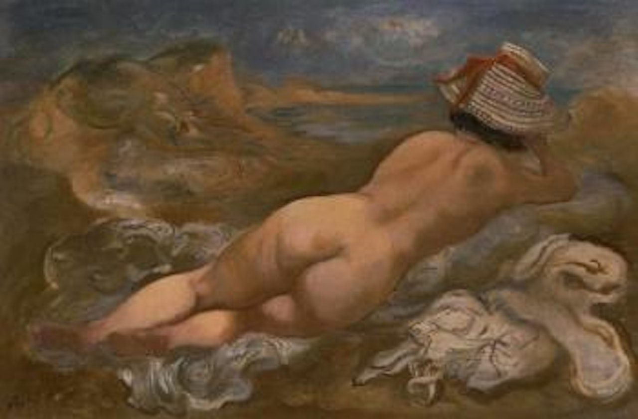 Nude in blue by George Grosz