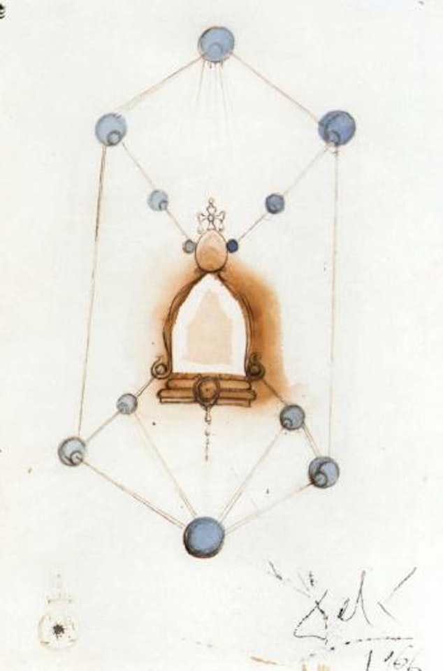 Dessin pour bijoux de Coco Chanel by Salvador Dali