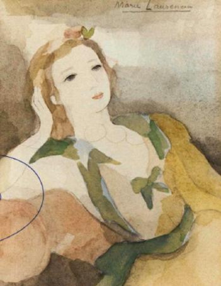 Femme accoudee by Marie Laurencin