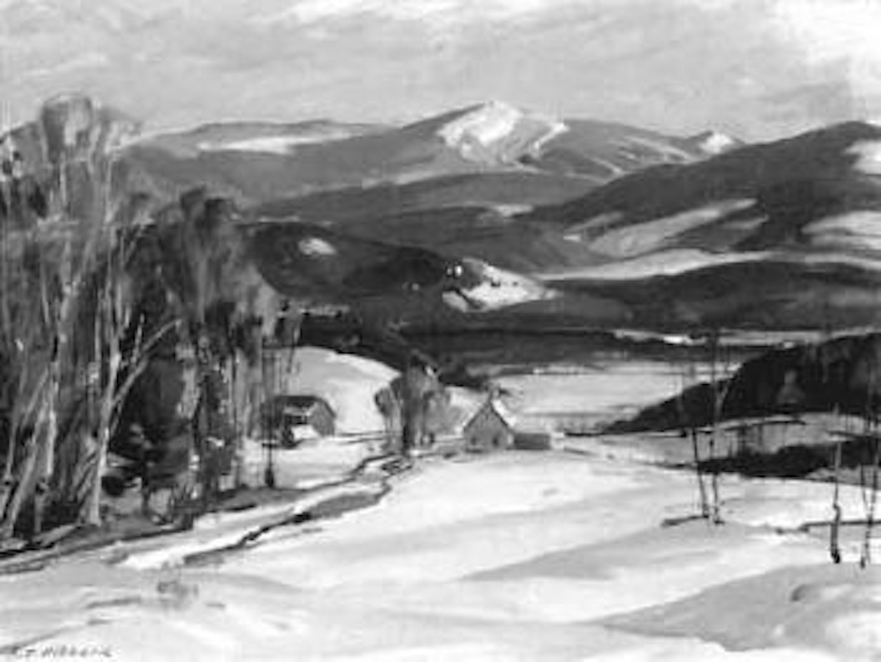 Mountain landscape, winter by Aldro Thompson Hibbard