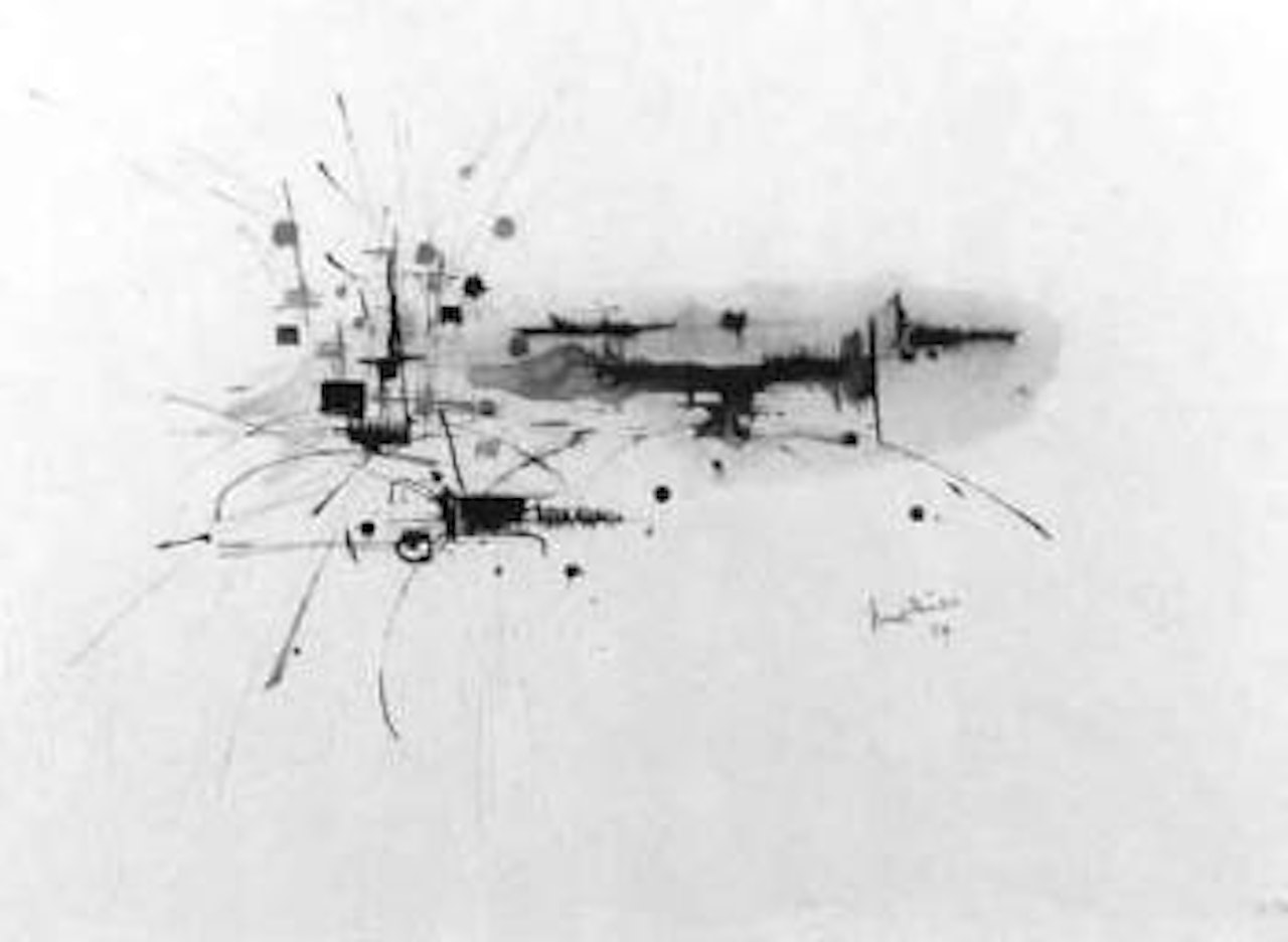 Abstract composition by Georges Mathieu
