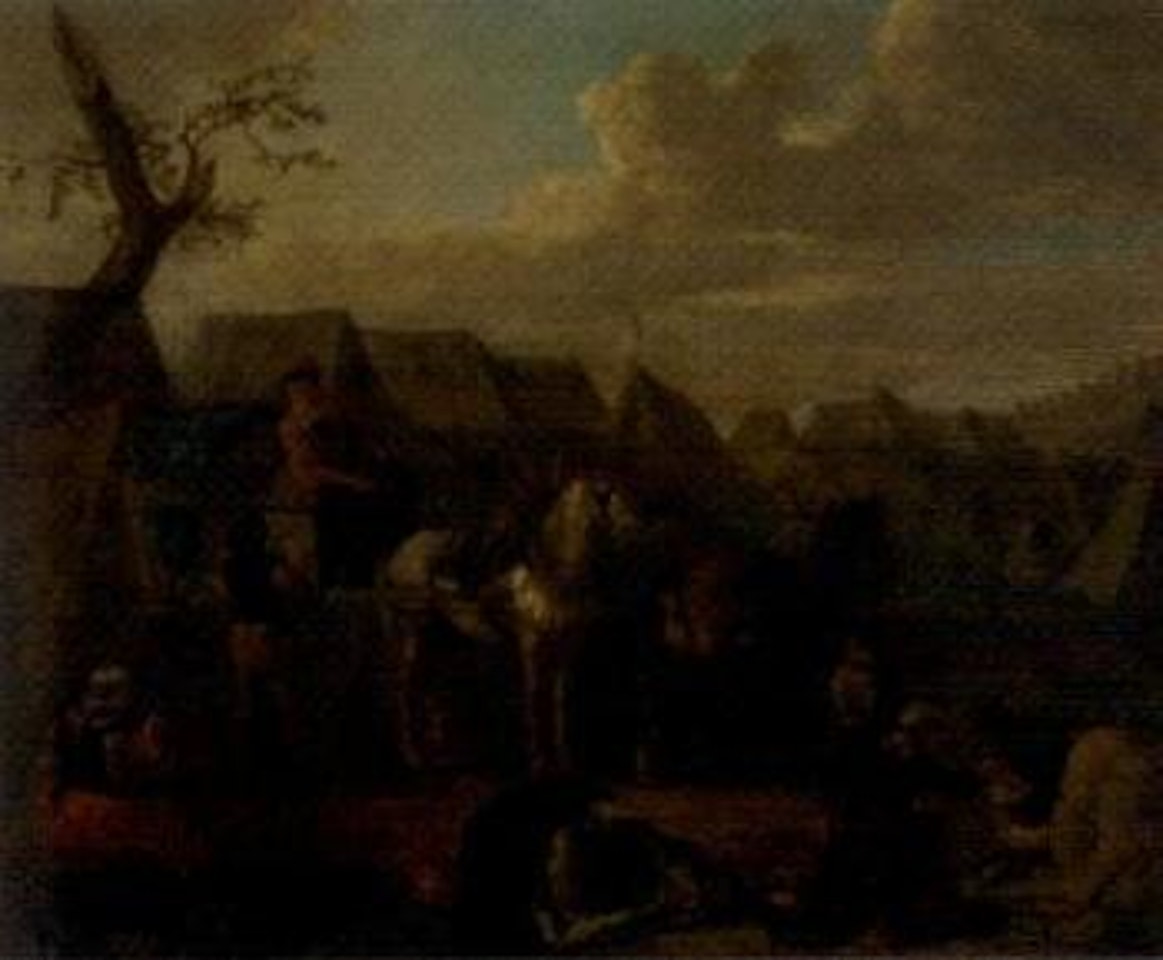 Military encampment by Pieter van Bloemen