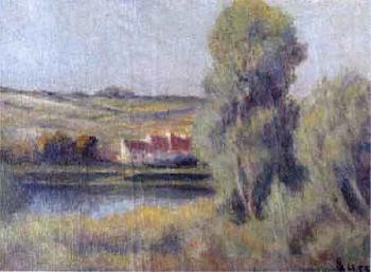 Maisons a l'ecluse de Mericourt by Maximilien Luce