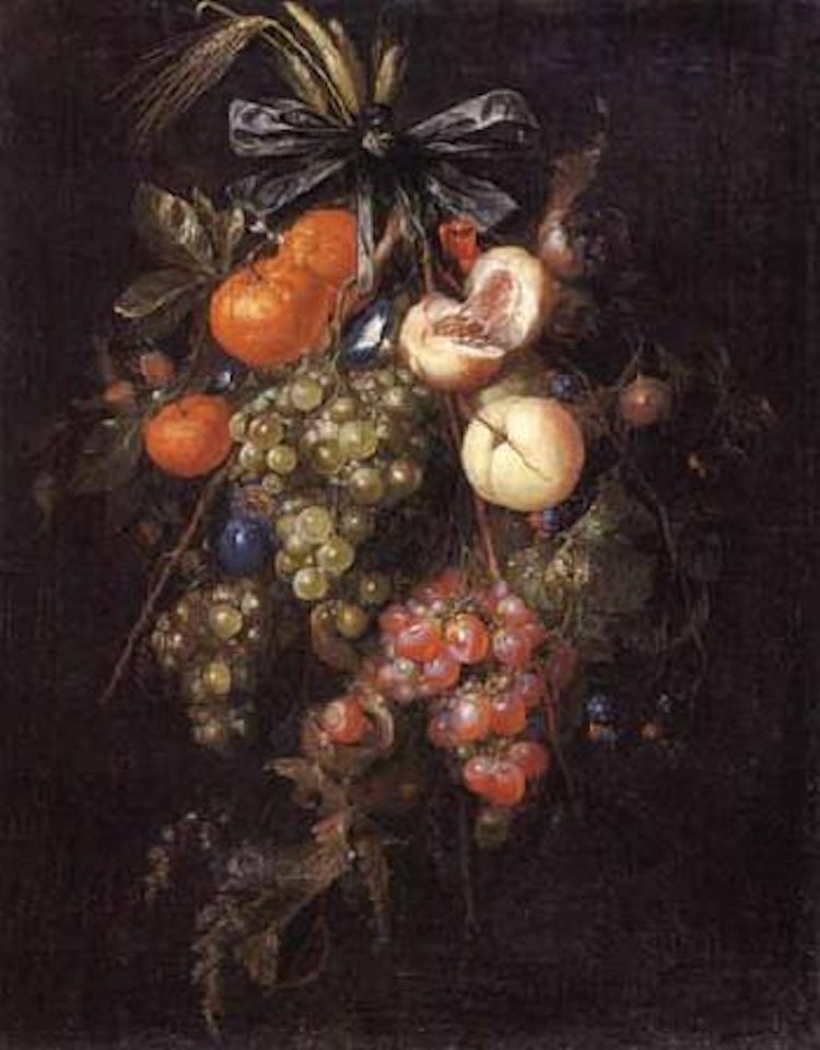 Garland. Still life of flowers and fruit by Cornelis de Heem