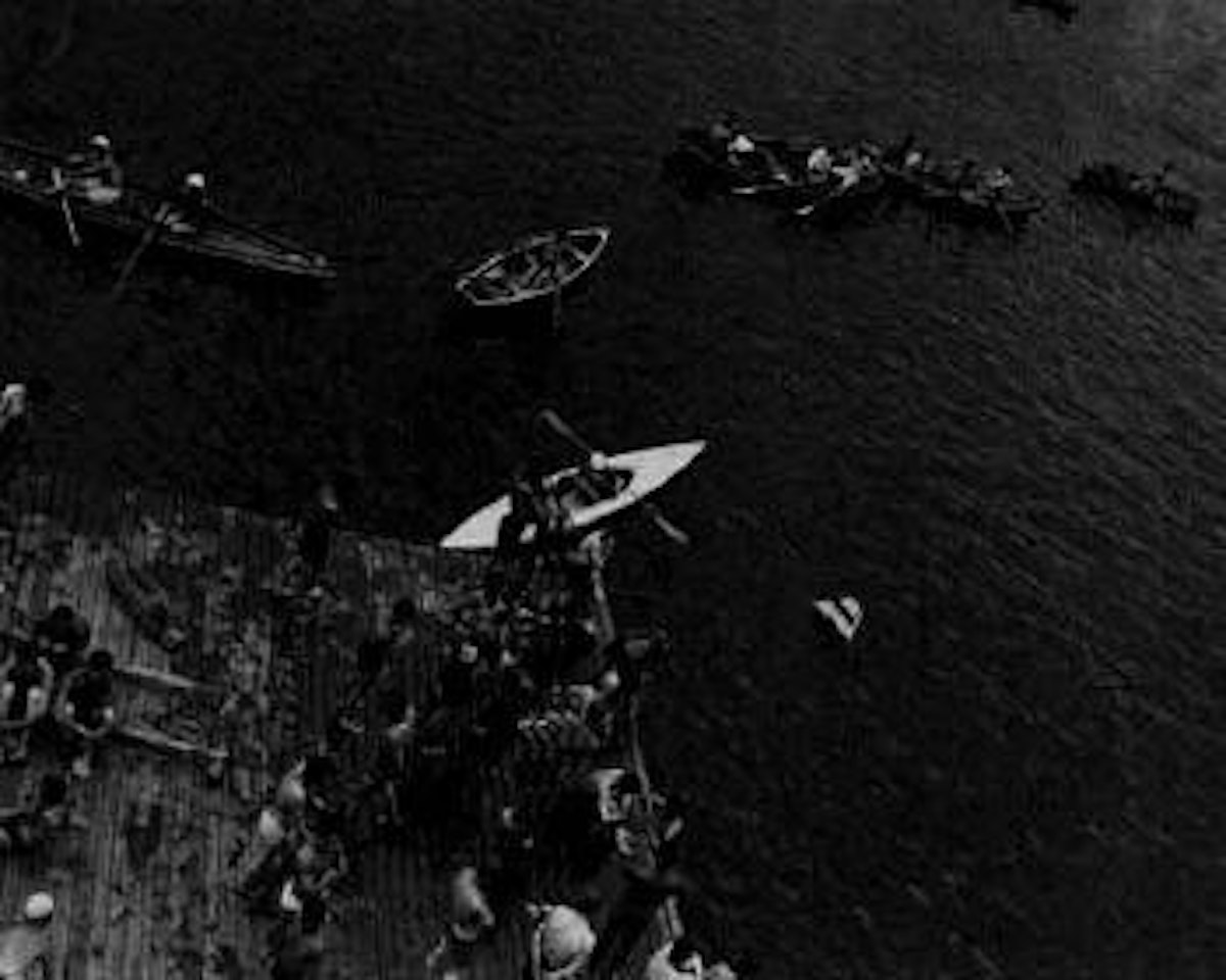 Dynamo Water Stadium on the Moscoe River, boats and dock, 1932 by Alexander Rodchenko