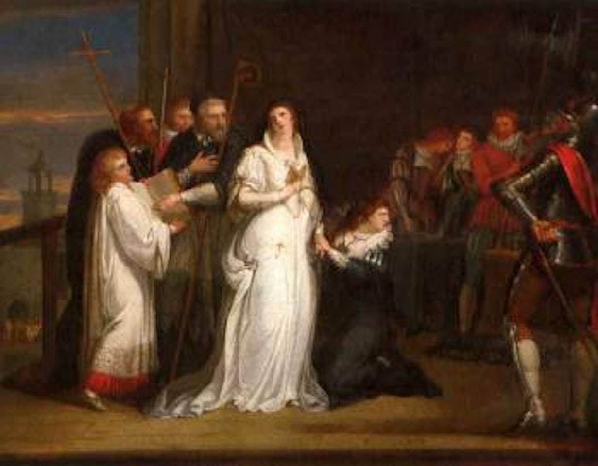Mary, Queen of Scots, taking her leave of Sir Arthur Melville, on her way to execution by Richard Westall