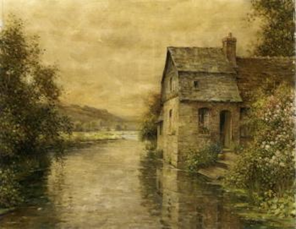 On the river by Louis Aston Knight