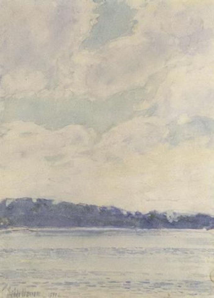 Along the shoreline by Childe Hassam