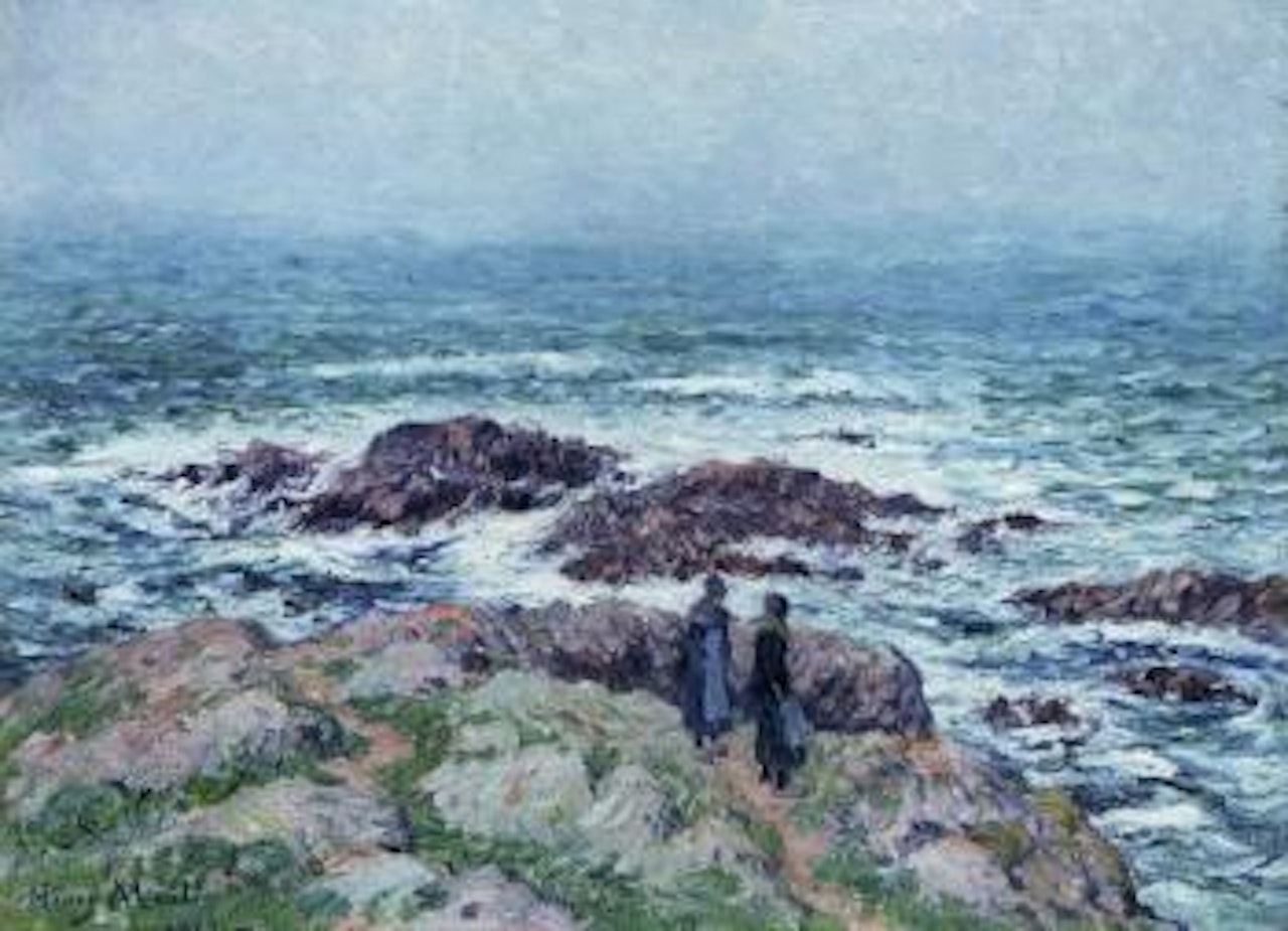 Les Brisants - cote de Bretagne by Henry Moret