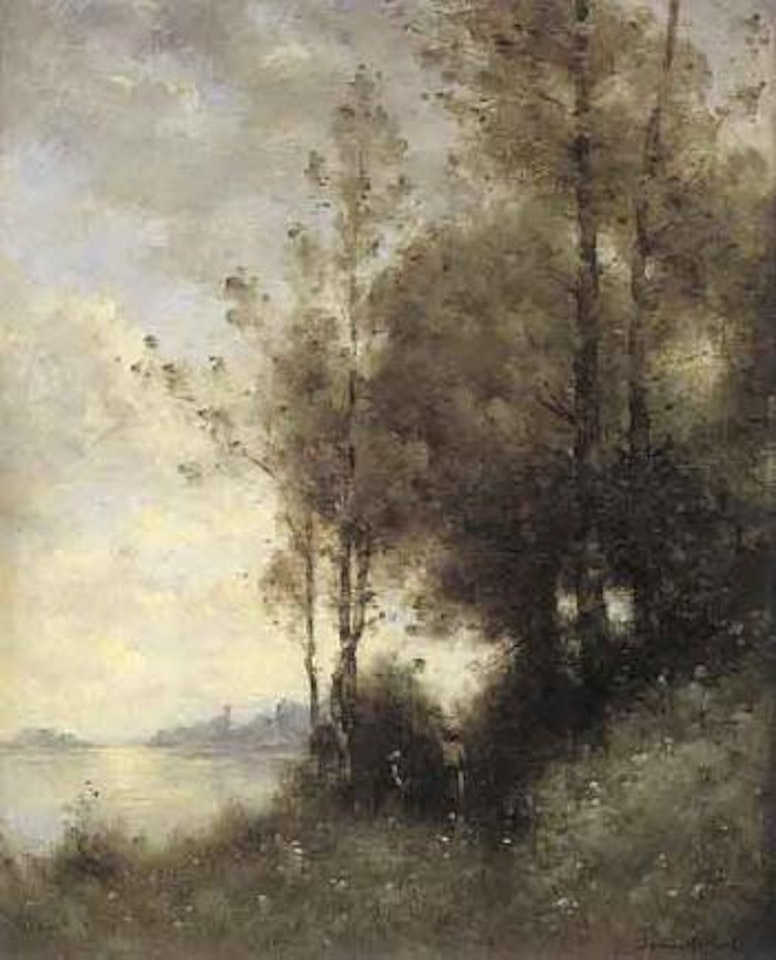 Personnages au bord d'une riviere by Paul Désiré Trouillebert