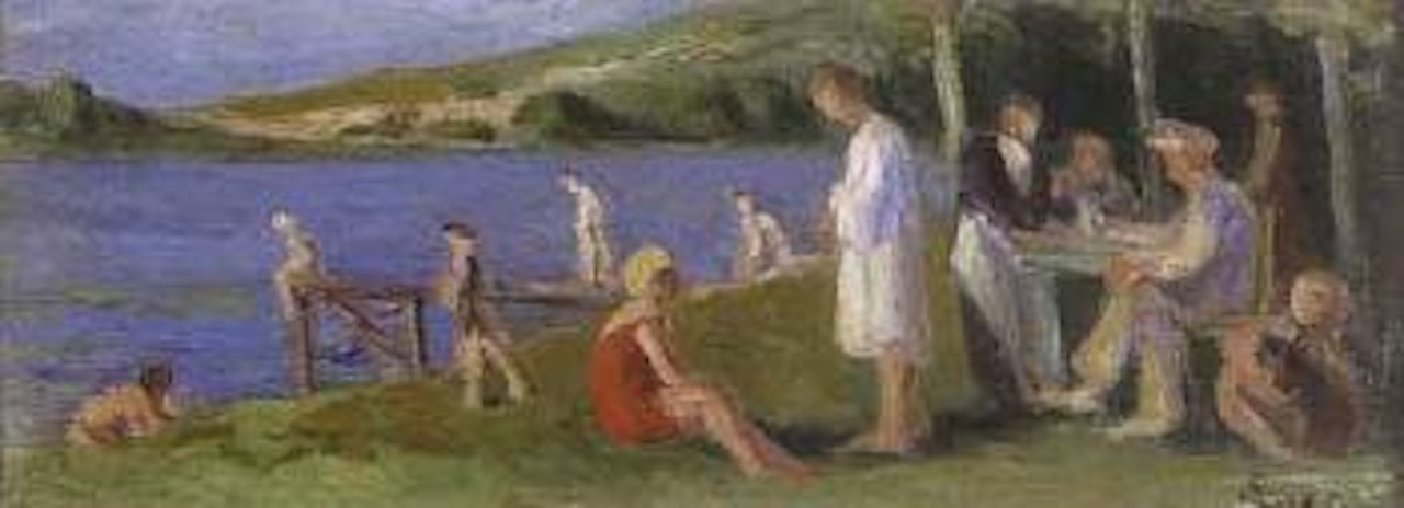Rolleboise, baignade by Maximilien Luce