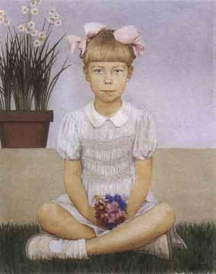 Jeune fille au bouquet by Bernard Boutet de Monvel