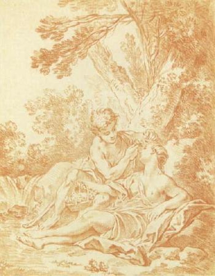 Young shepherd and shepherdess by Francois Boucher