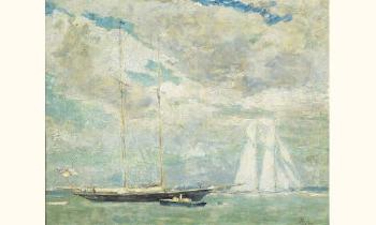 Le yacht by Paul César Helleu