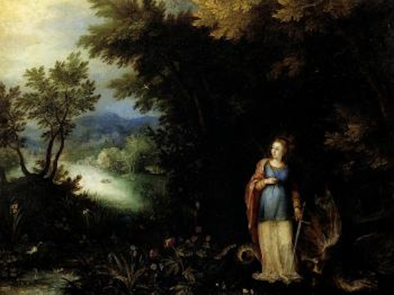 Saint Margaret and the dragon by Jan Brueghel the Younger