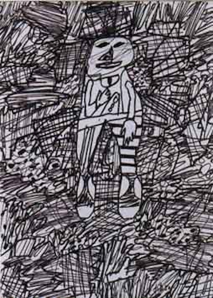 Paysage avec un personnage by Jean Dubuffet