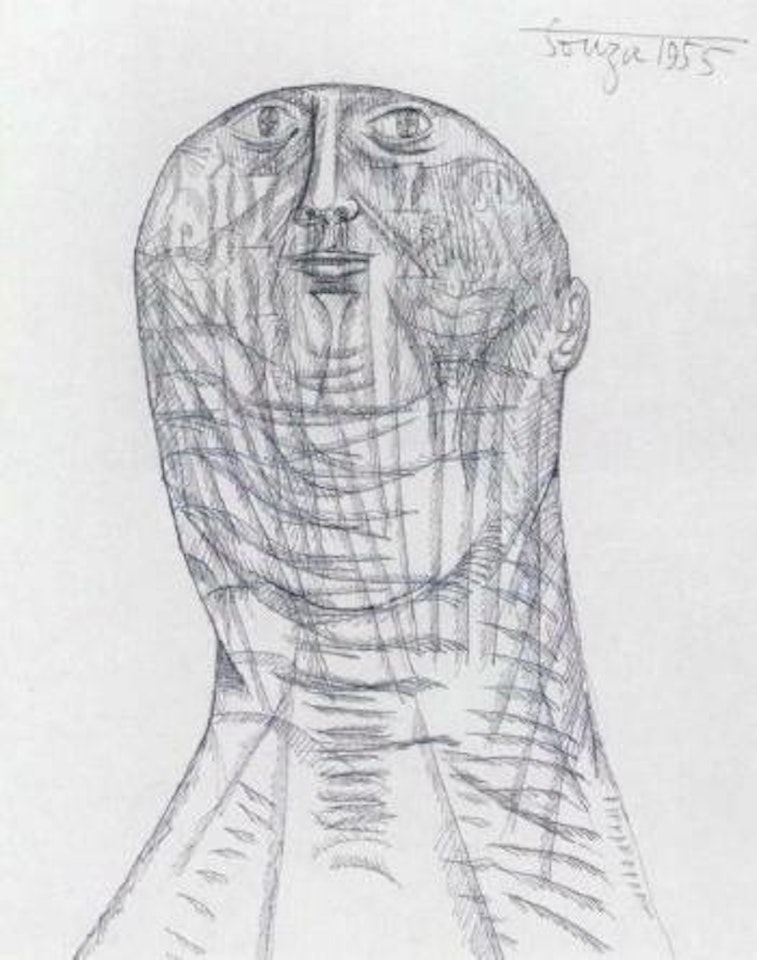 Head of man by Francis Newton Souza