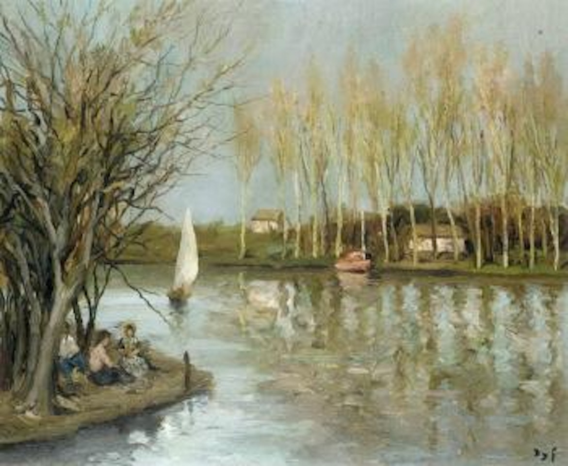La Sarthe pres de Malicorne by Marcel Dyf