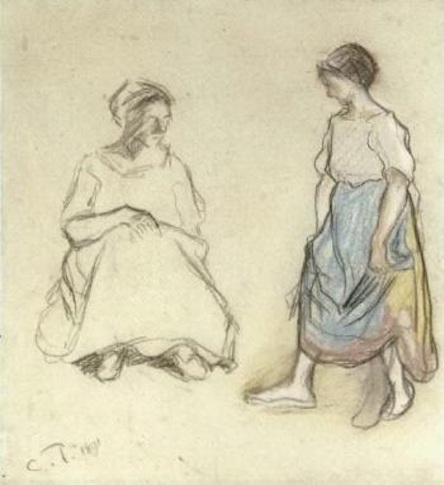 Deux femmes de la campagne by Camille Pissarro