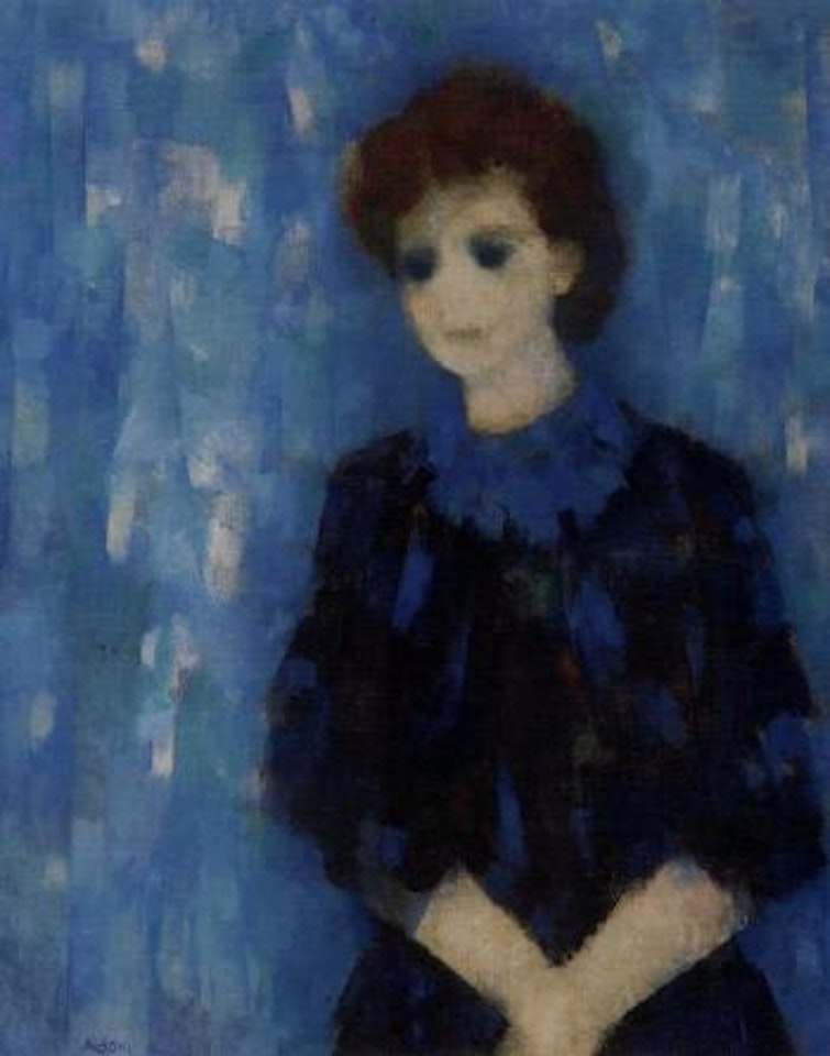 Portrait of a young woman by Mordecai Ardon