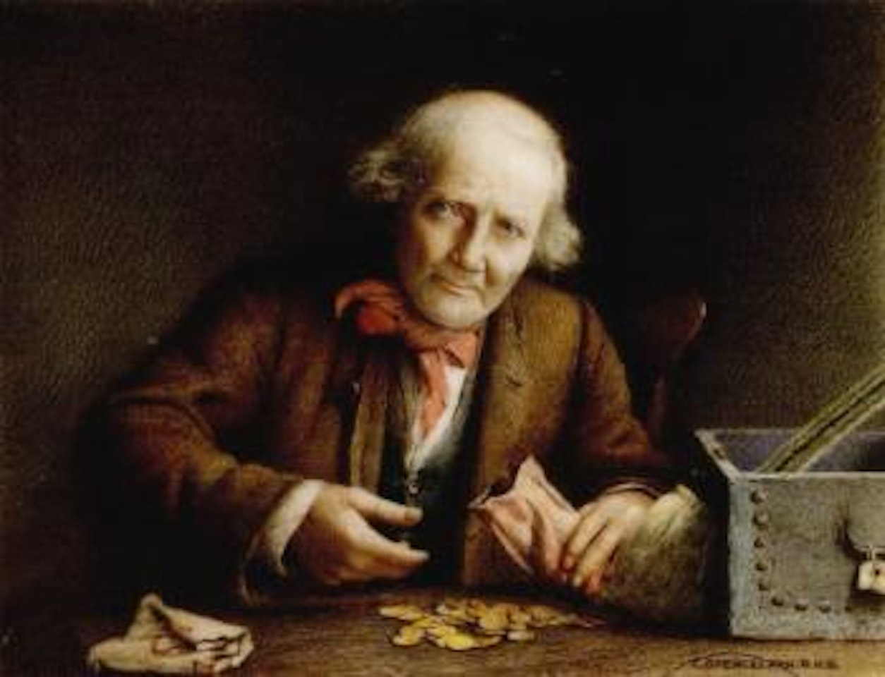 All his worldly wealth by Charles Spencelayh