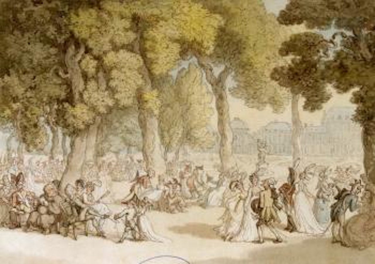 Tuileries gardens, Paris by Thomas Rowlandson