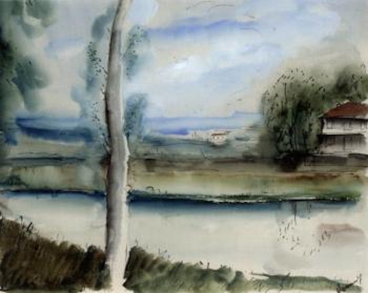 L'arbre au bord de l'eau by Maurice de Vlaminck