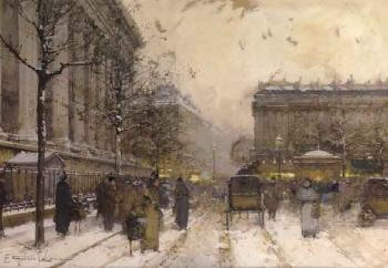 La Madeleine, Paris by Eugene Galien-Laloue