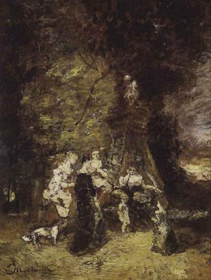 Les premiers pas by Adolphe Monticelli