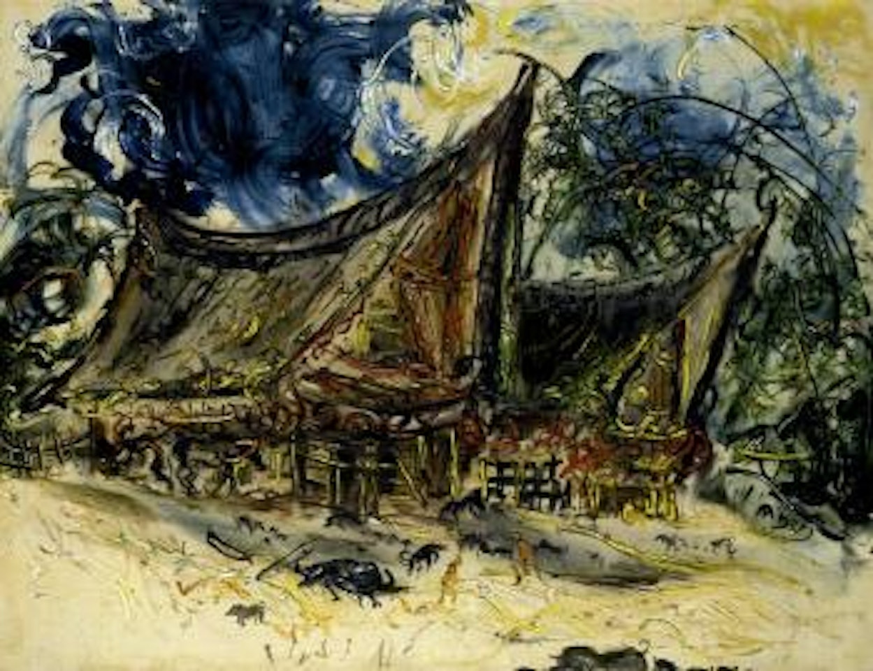Rumah gadang by Affandi