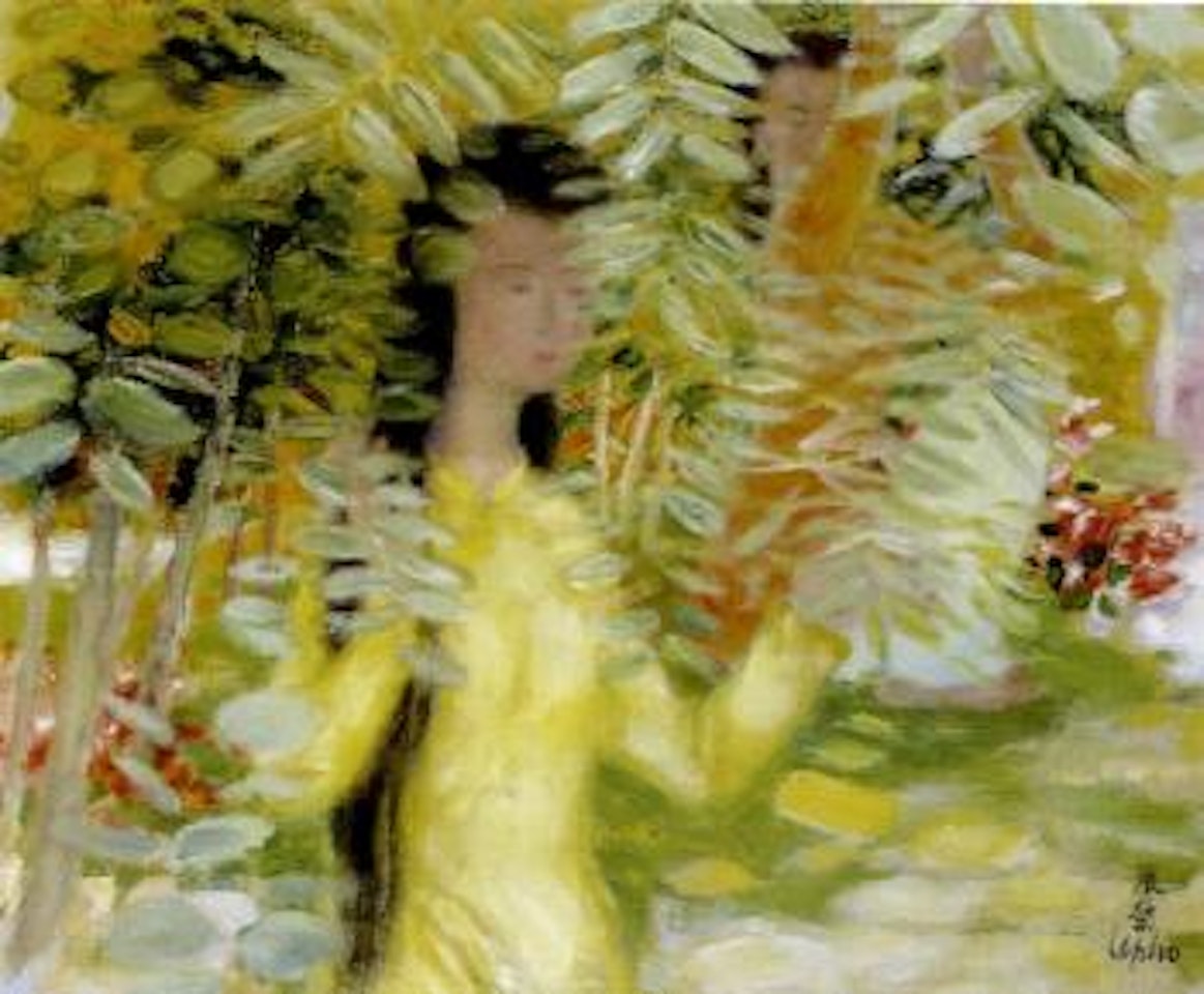 Girl in the garden by Le Pho