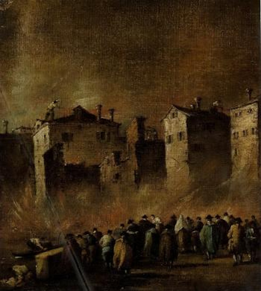 Fire in the Oil Depository of San Marcuola in Venice by Francesco Guardi