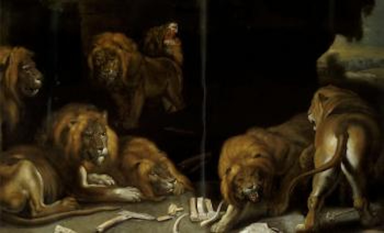 Lions in grotto by Peter Paul Rubens