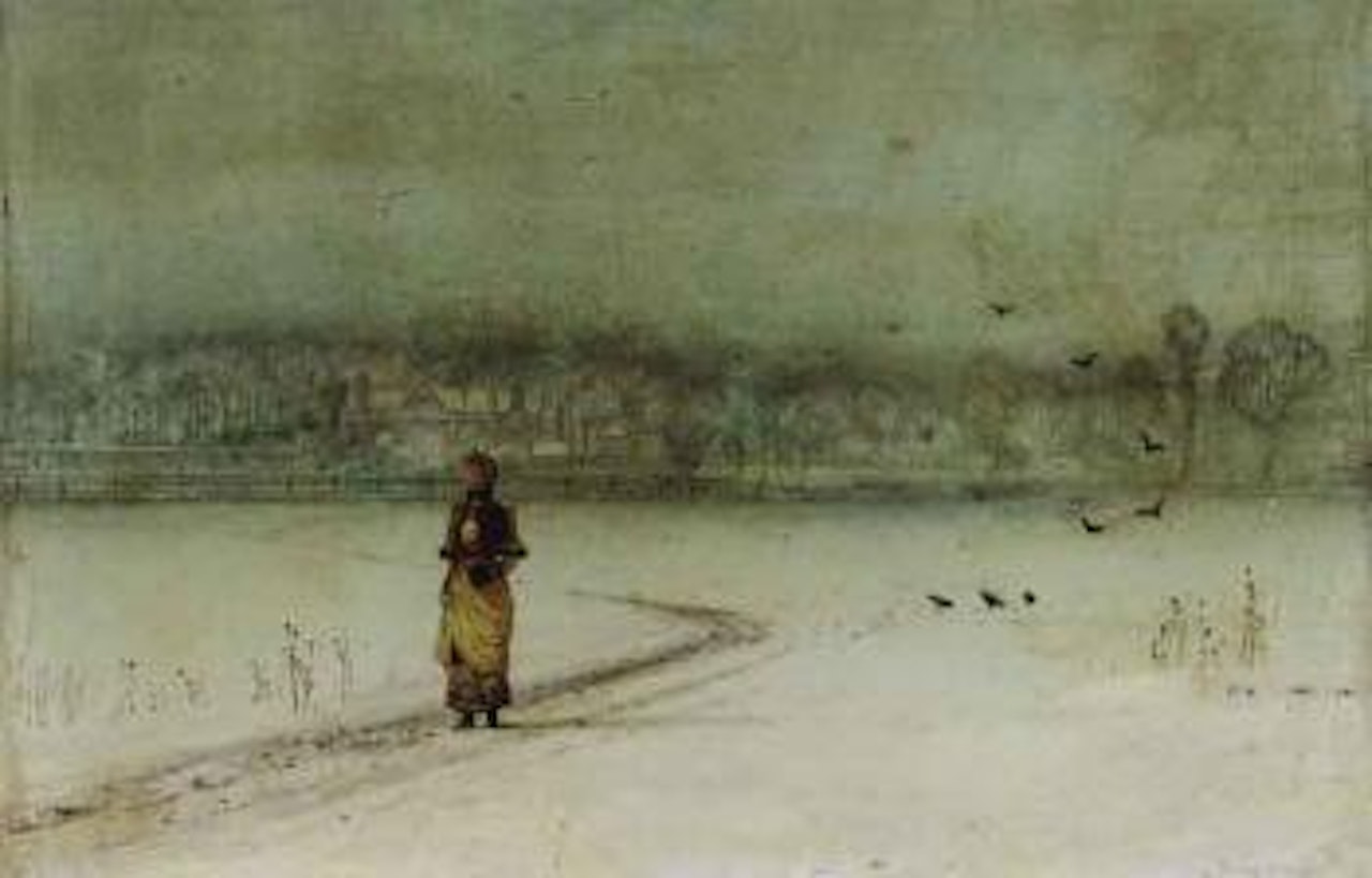 In the winter's twilight glow by John Atkinson Grimshaw
