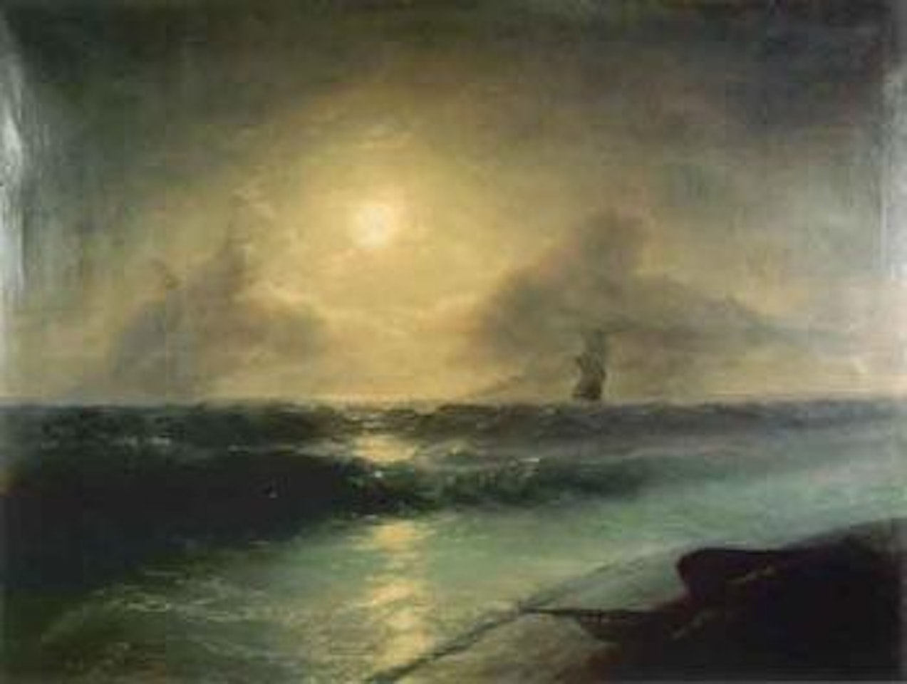 Voilier en pleine mer by Russian School