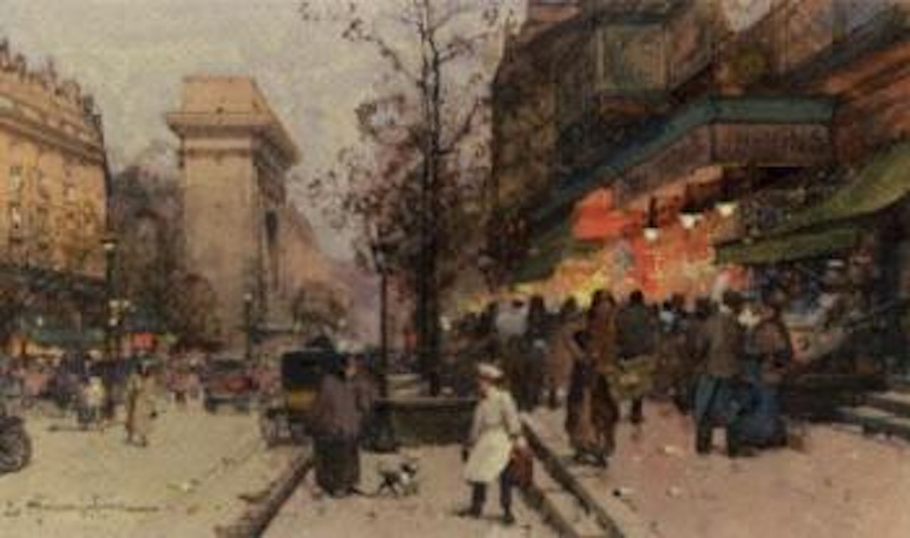 L'Arche de la Porte St Denis by Eugene Galien-Laloue